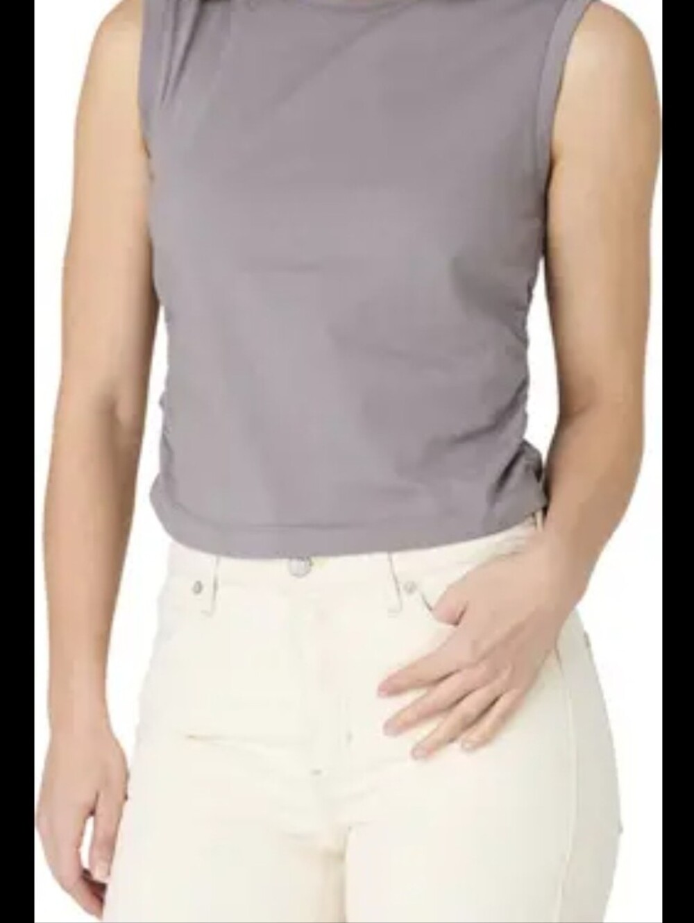 French Connection Ruched Muscle T-Shirt - Picture 8 of 9